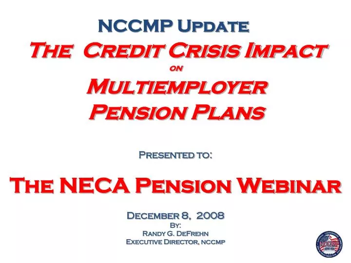 the credit crisis impact on multiemployer pension plans