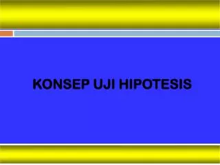 konsep uji hipotesis