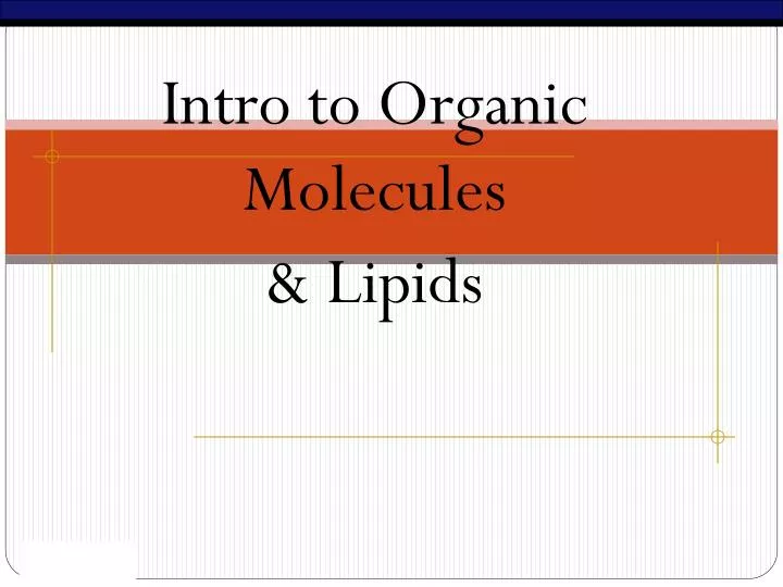 intro to organic molecules lipids