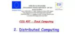 COS 497 - Cloud Computing 2. Distributed Computing - slide 1