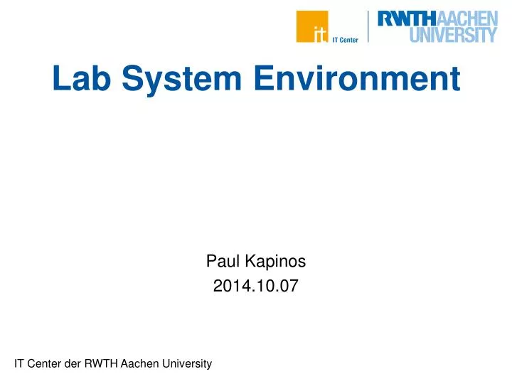 lab system environment