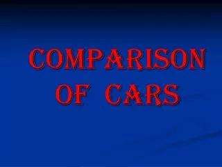 Comparison Of Cars