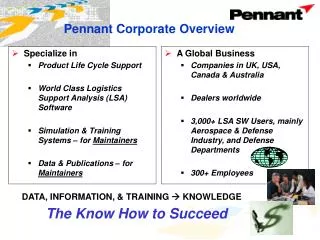 Pennant Corporate Overview