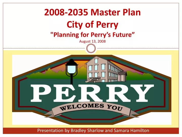 2008 2035 master plan city of perry planning for perry s future august 13 2008