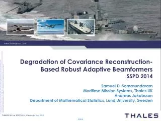 Degradation of Covariance Reconstruction-Based Robust Adaptive Beamformers SSPD 2014