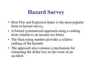 Hazard Survey