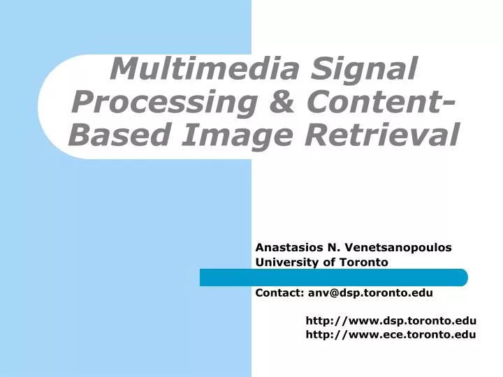 multimedia signal processing content based image retrieval