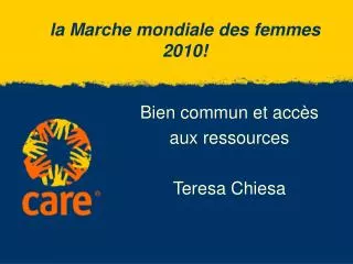 la Marche mondiale des femmes 2010!