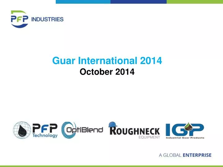 guar international 2014 october 2014