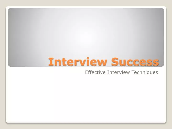 interview success