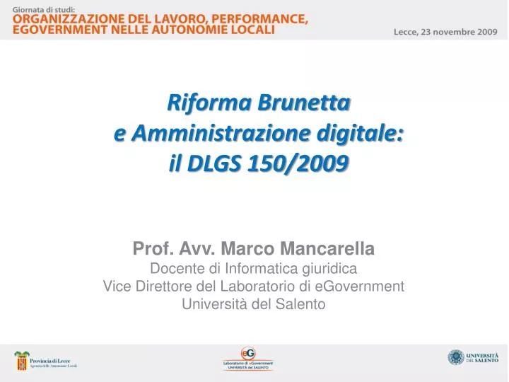 riforma brunetta e amministrazione digitale il dlgs 150 2009
