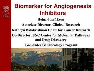Biomarker for Angiogenesis Inhibitors