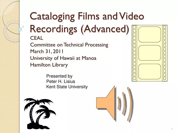 cataloging films and video recordings advanced
