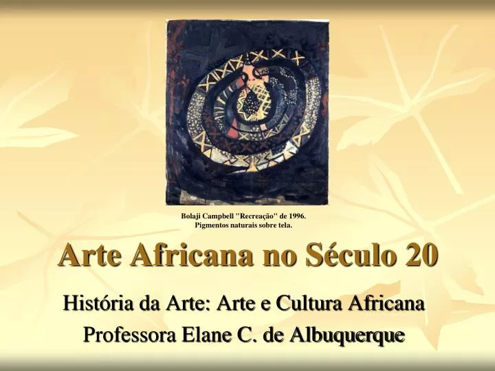 arte africana no s culo 20