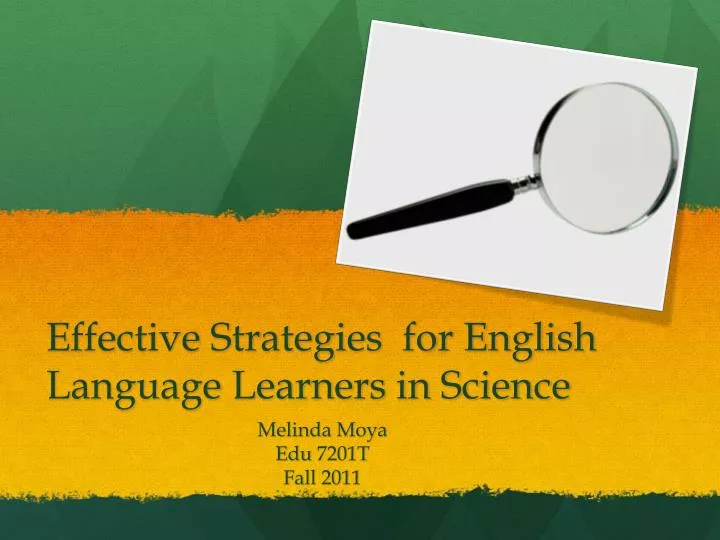 effective strategies for english language l earners in science
