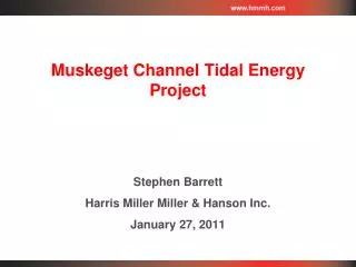 Muskeget Channel Tidal Energy Project