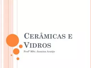 cer micas e vidros