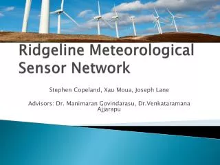 Ridgeline Meteorological Sensor Network