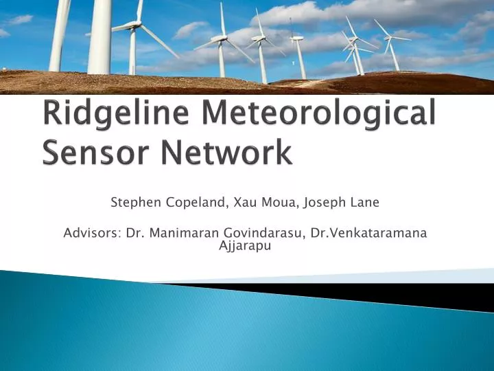 ridgeline meteorological sensor network