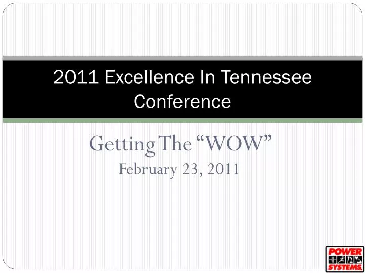 2011 excellence in tennessee conference
