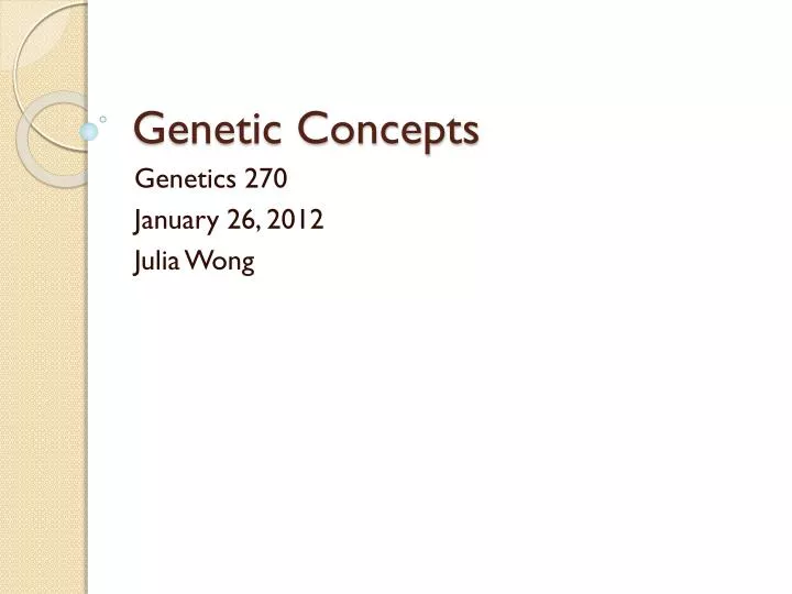 genetic concepts