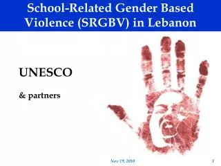 School-Related Gender Based Violence (SRGBV) in Lebanon