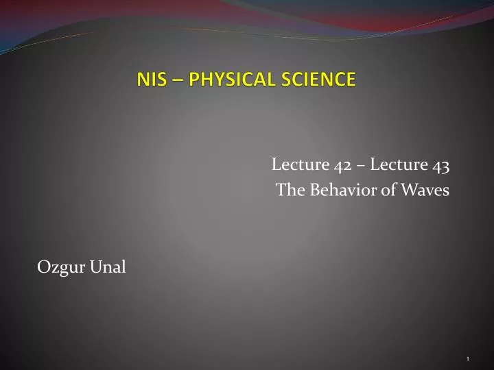 nis physical science