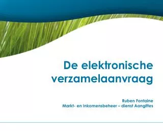 de elektronische verzamelaanvraag ruben fontaine markt en inkomensbeheer dienst aangiftes