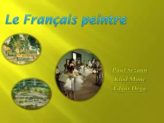 le fran ais peintre