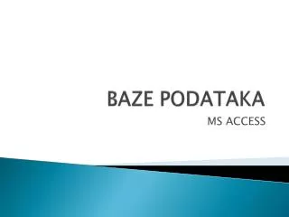 baze podataka