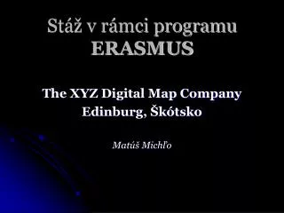 st v r mci programu erasmus