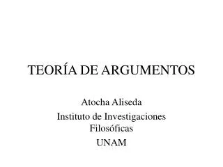 teo r a de argumentos
