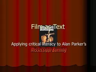 Film as Text