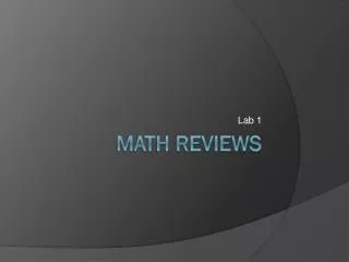 Math Reviews