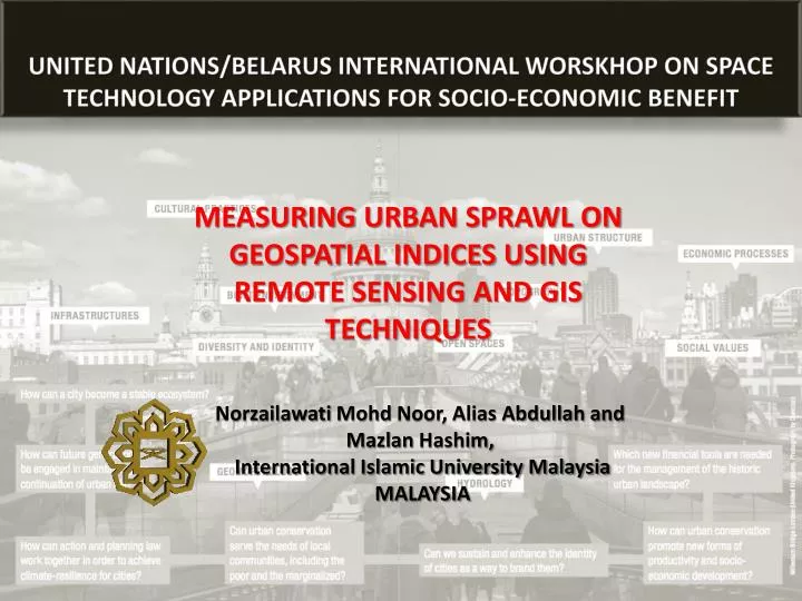 measuring urban sprawl on geospatial indices using remote sensing and gis techniques