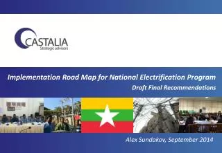 Implementation Road Map for National Electrification Program Draft Final Recommendations