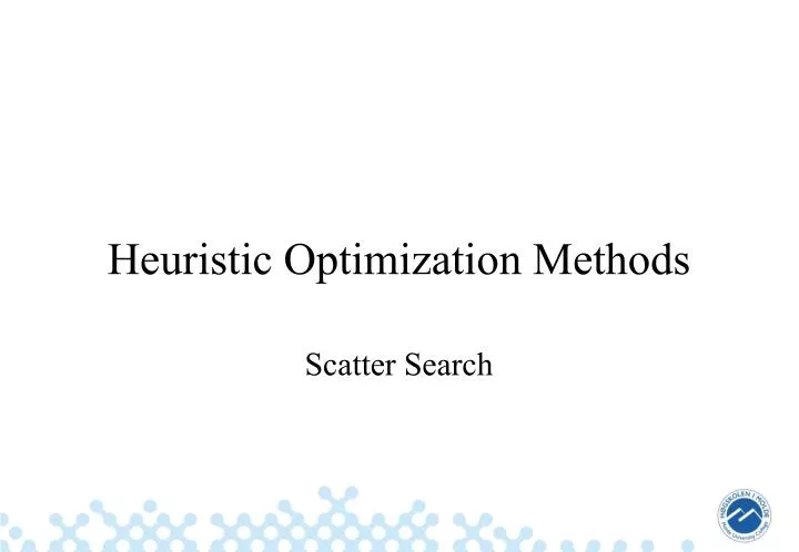 heuristic optimization methods