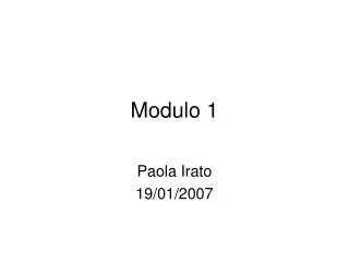 modulo 1