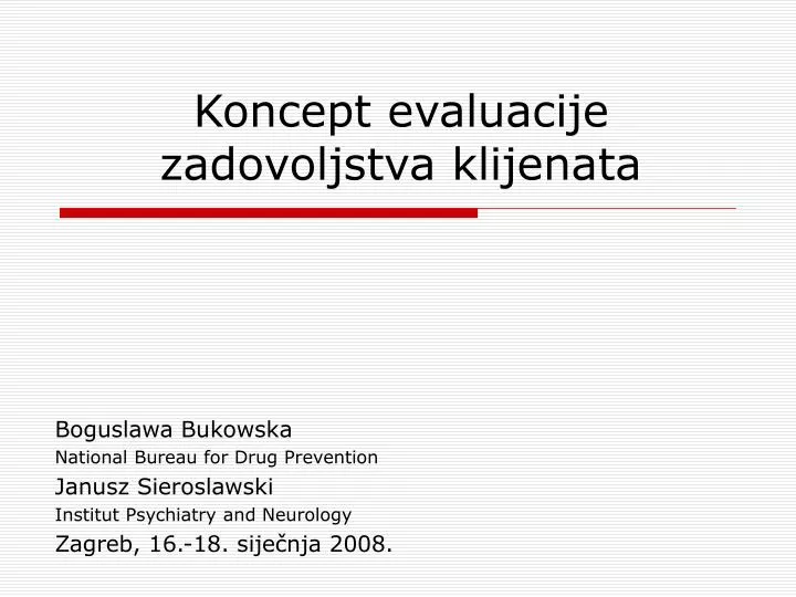 koncept evaluacije zadovoljstva klijenata