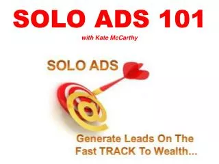 SOLO ADS 101 with Kate McCarthy