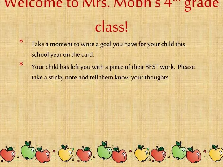 welcome to mrs mobh s 4 th grade class