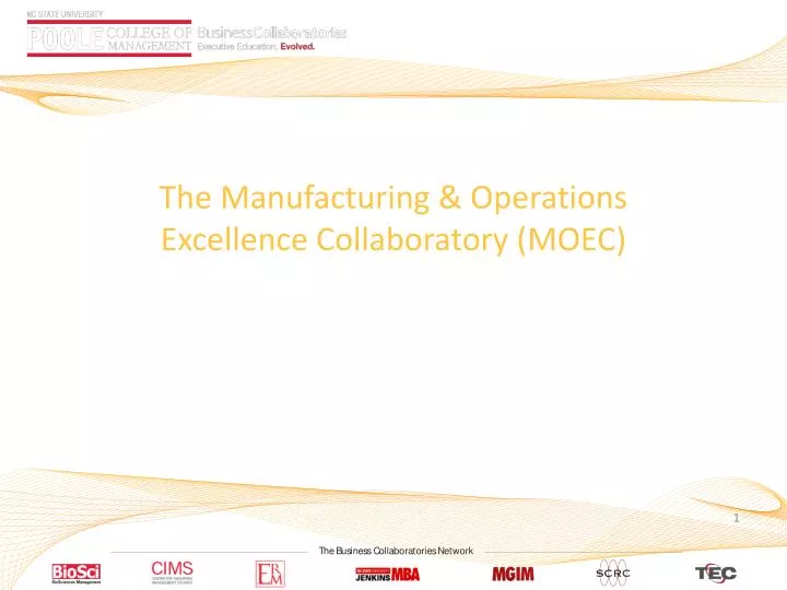 the manufacturing operations excellence collaboratory moec