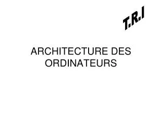 architecture des ordinateurs