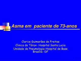 asma em paciente de 73 anos