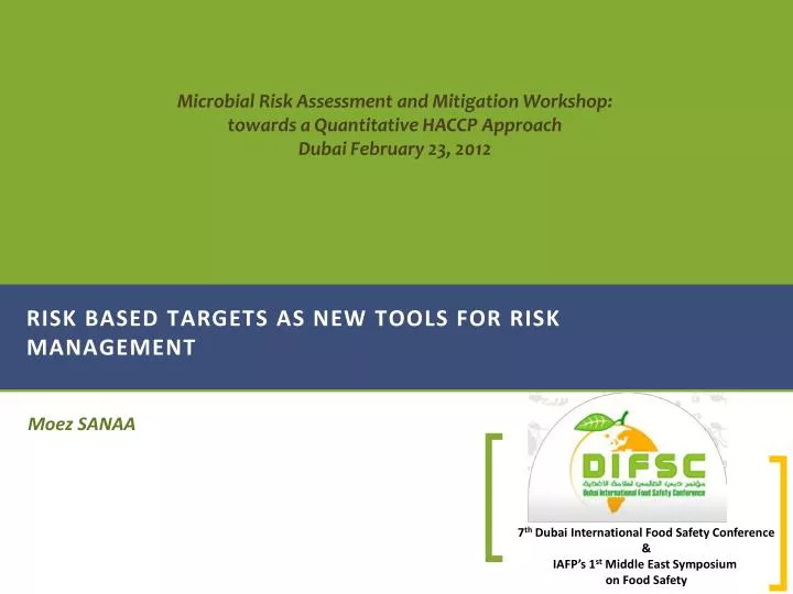 risk based targets as new tools for risk management