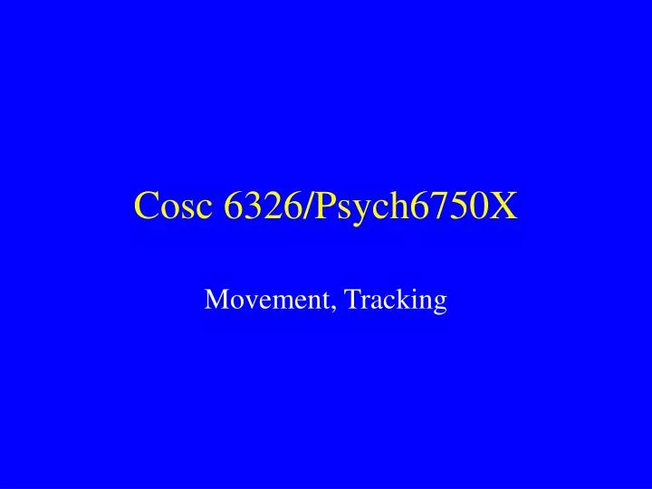 cosc 6326 psych6750x