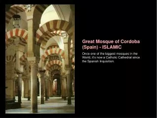 Great Mosque of Cordoba (Spain) - ISLAMIC