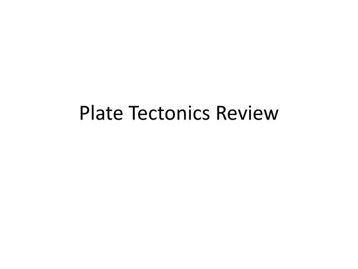 plate tectonics review