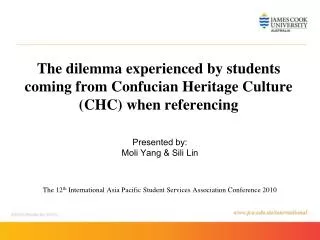 The dilemma experienced by students coming from Confucian Heritage Culture (CHC) when referencing