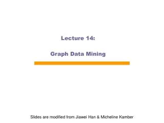Lecture 14: Graph Data Mining